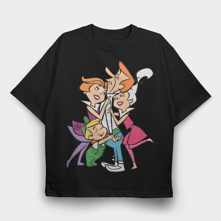 Cartoon Retro the Jetsons 4, Tricou Oversize Barbati (Unisex)