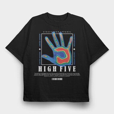 High Five 2, Tricou Oversize Barbati (Unisex)
