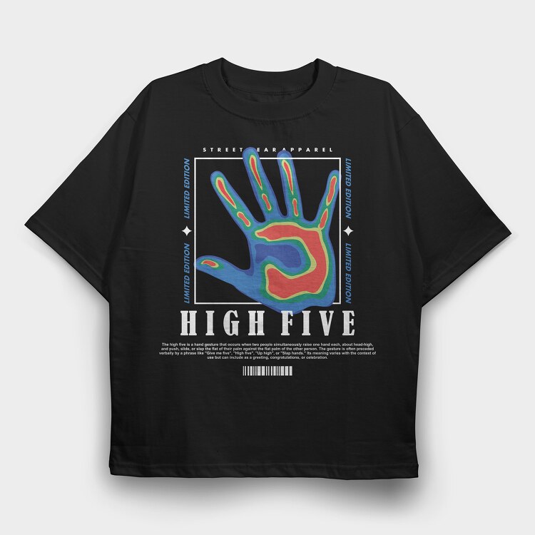 High Five 2, Tricou Oversize Barbati (Unisex)