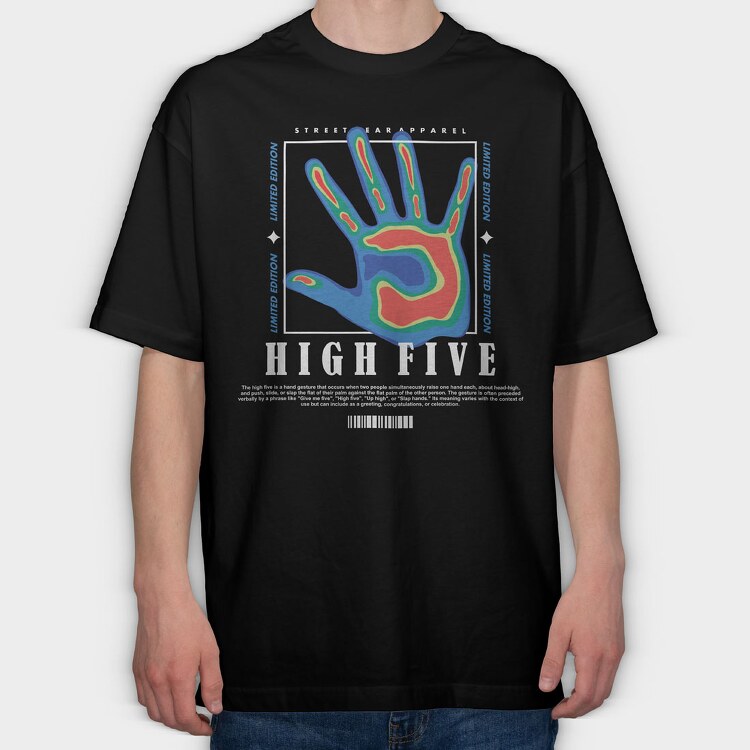 High Five 2, Tricou Oversize Barbati (Unisex)
