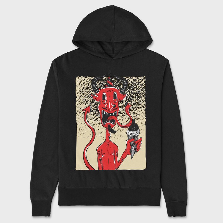 Devil Ice Cream, Hanorac Oversize Barbati (Unisex)