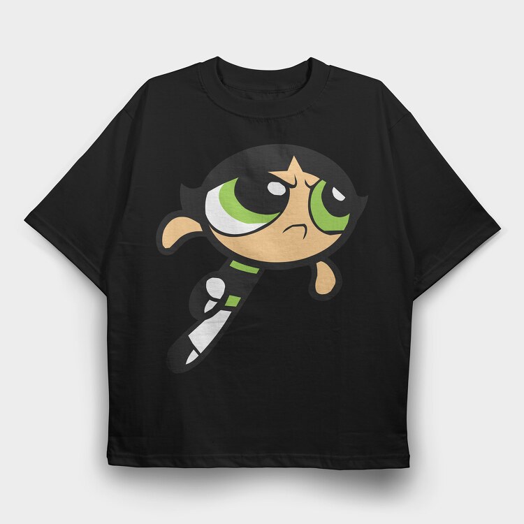Cartoon Retro the Powerpuff Girls 2, Tricou Oversize Barbati (Unisex)