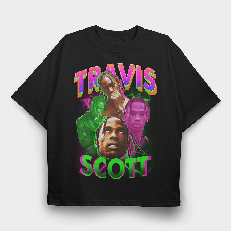 Travis Scott, Tricou Oversize Barbati (Unisex)