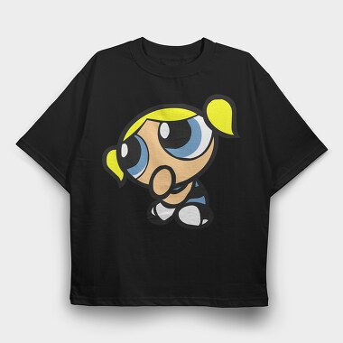 Cartoon Retro the Powerpuff Girls 3, Tricou Oversize Barbati (Unisex)