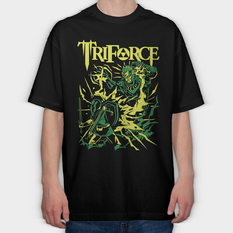 Triforce, Tricou Oversize Barbati (Unisex)