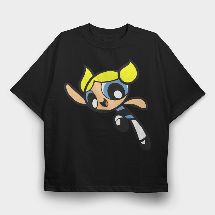 Cartoon Retro the Powerpuff Girls 4, Tricou Oversize Barbati (Unisex)