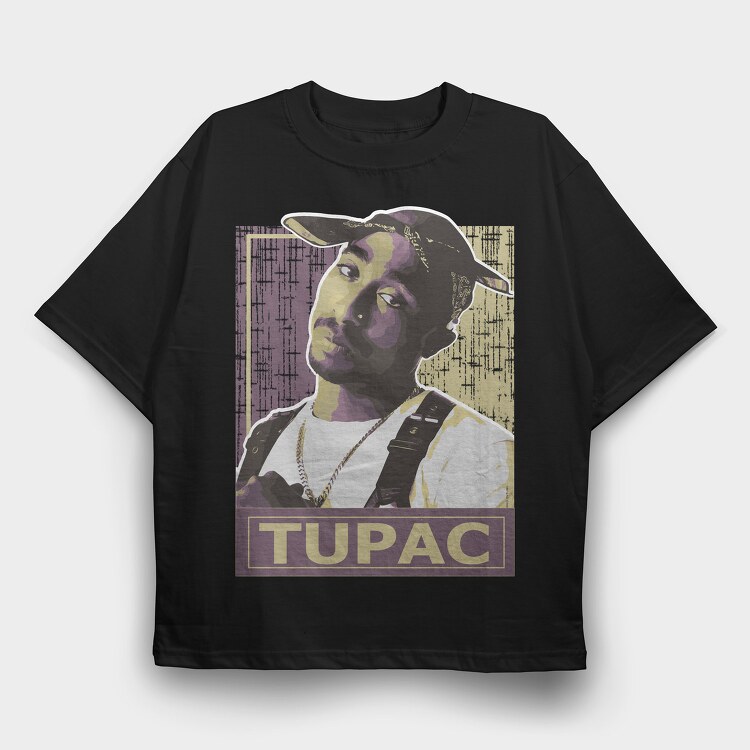 Tupac 2, Tricou Oversize Barbati (Unisex)