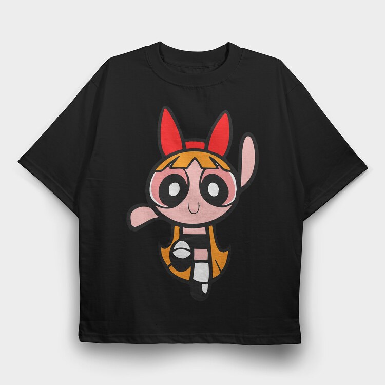 Cartoon Retro the Powerpuff Girls 5, Tricou Oversize Barbati (Unisex)