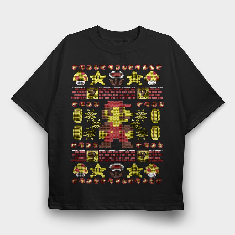 Super Mario 15, Tricou Oversize Barbati (Unisex)