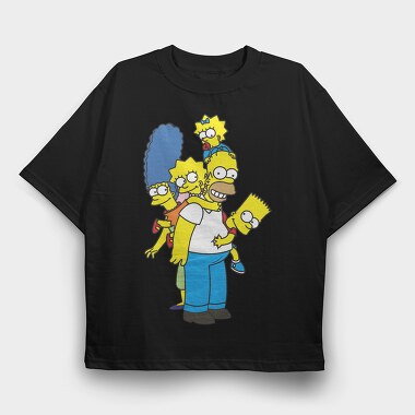 Cartoon Retro the Simpsons 1, Tricou Oversize Barbati (Unisex)