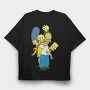 Cartoon Retro the Simpsons 1, Tricou Oversize Barbati (Unisex)