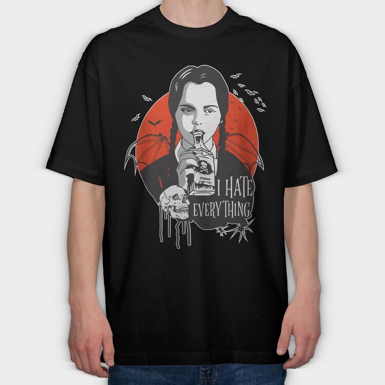 I Hate Everything Merlina, Tricou Oversize Barbati (Unisex)