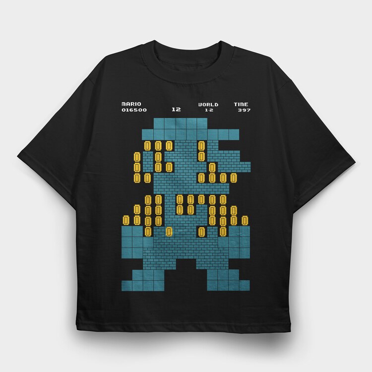 Super Mario 17, Tricou Oversize Barbati (Unisex)