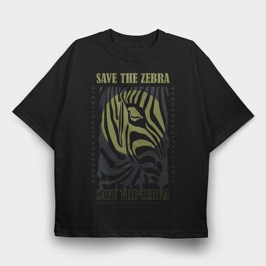 Save The Zebra 2, Tricou Oversize Barbati (Unisex)