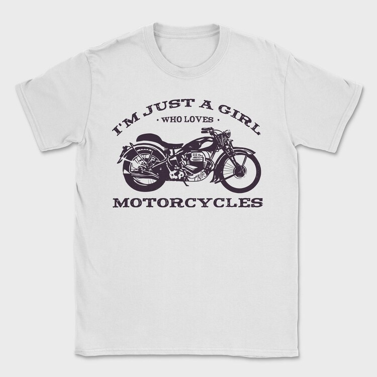 Biker Girl Love Motorcycles, Tricou Barbati (Unisex)
