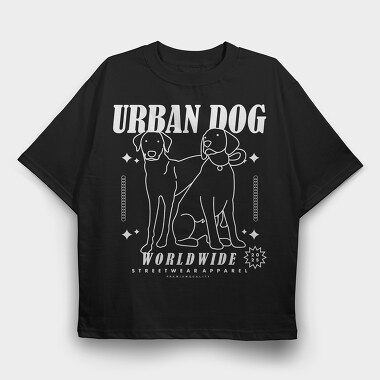 Urban Dog 1, Tricou Oversize Barbati (Unisex)