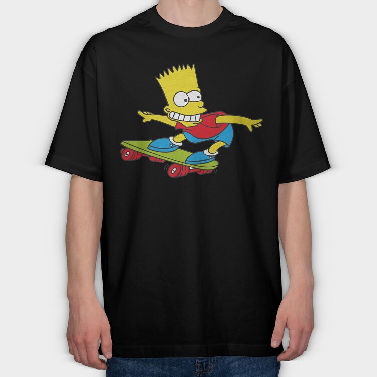 Cartoon Retro the Simpsons 5, Tricou Oversize Barbati (Unisex)