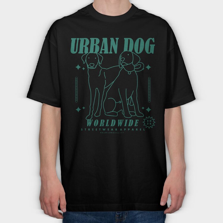 Urban Dog 2, Tricou Oversize Barbati (Unisex)