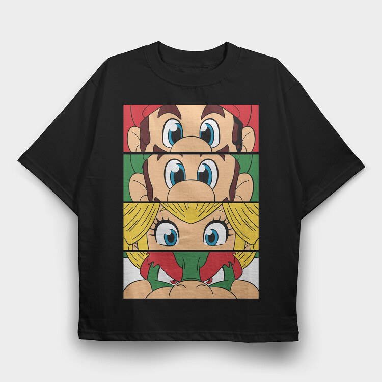 Super Mario 3, Tricou Oversize Barbati (Unisex)