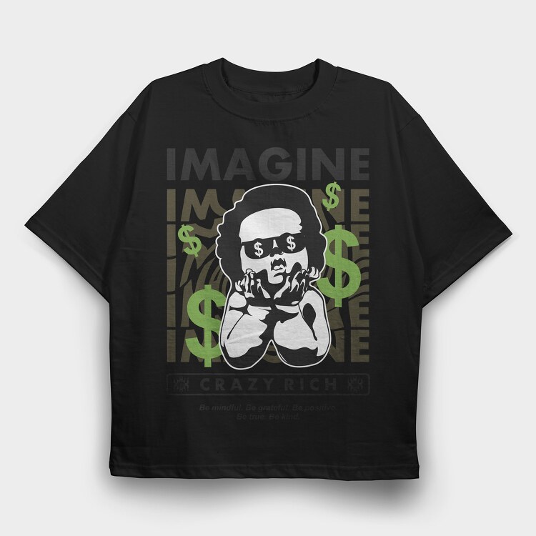 Imagine 2 1, Tricou Oversize Barbati (Unisex)