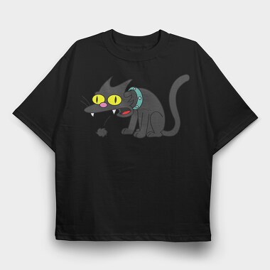Vector Simpsons Cat, Tricou Oversize Barbati (Unisex)