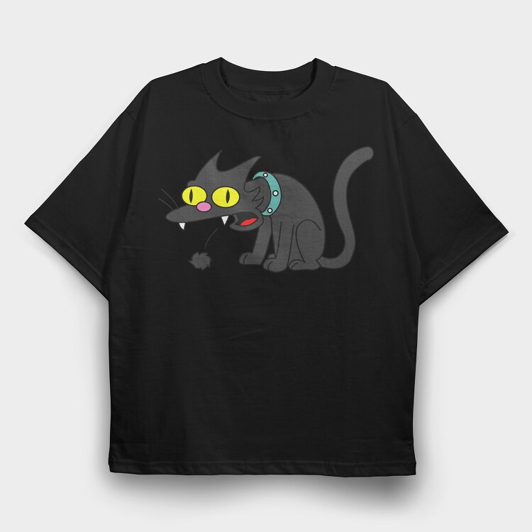 Vector Simpsons Cat, Tricou Oversize Barbati (Unisex)