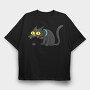 Vector Simpsons Cat, Tricou Oversize Barbati (Unisex)