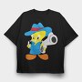 Cartoon Retro Tweety 3, Tricou Oversize Barbati (Unisex)