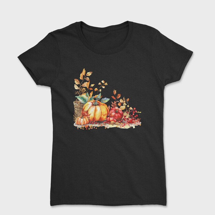 Autumn Pumpkin Bounty, Tricou Femei