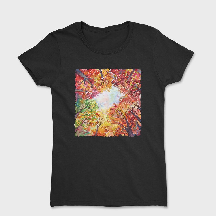 Autumn Leaves Forest, Tricou Femei