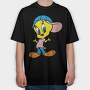 Cartoon Retro Tweety 4, Tricou Oversize Barbati (Unisex)