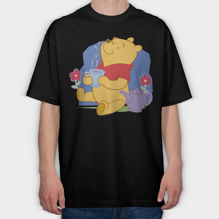 Cartoon Retro Winnie the Pooh 6, Tricou Oversize Barbati (Unisex)