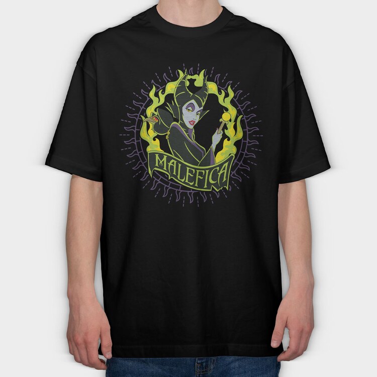 Villanas Disney Malefica A, Tricou Oversize Barbati (Unisex)