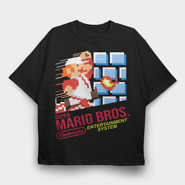 Super Mario Bros Nintendo, Tricou Oversize Barbati (Unisex)