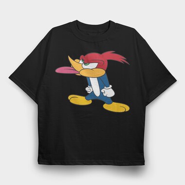Cartoon Retro Woody Woodpecker 1, Tricou Oversize Barbati (Unisex)
