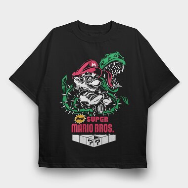 Super Mario Bros, Tricou Oversize Barbati (Unisex)