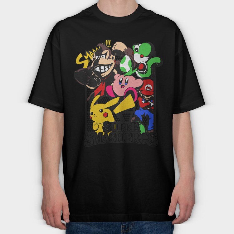 Super Smash Bros, Tricou Oversize Barbati (Unisex)