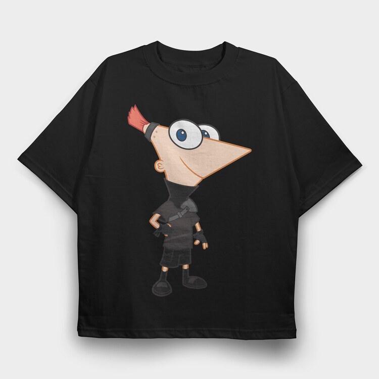 Phineas and Ferb 12, Tricou Oversize Barbati (Unisex)