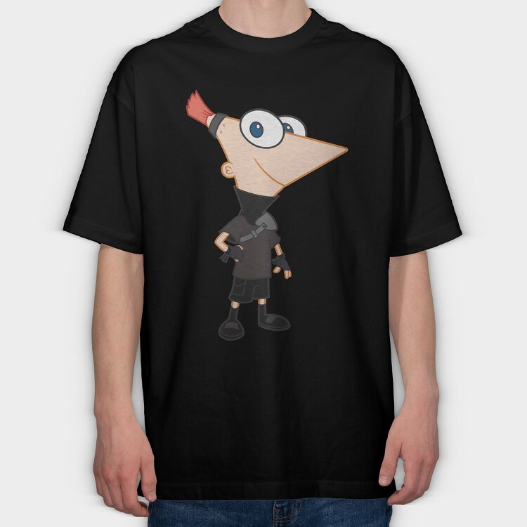 Phineas and Ferb 12, Tricou Oversize Barbati (Unisex)
