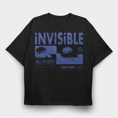 Invisible 2, Tricou Oversize Barbati (Unisex)