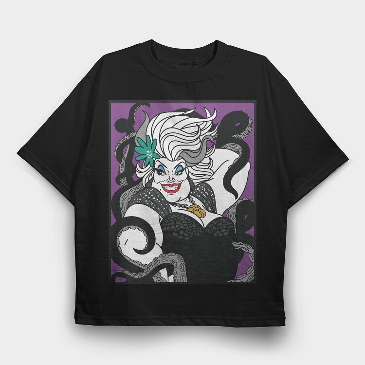 Villanas Disney Ursula C, Tricou Oversize Barbati (Unisex)