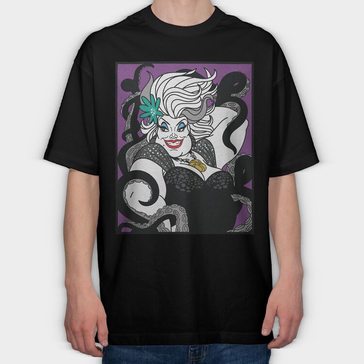 Villanas Disney Ursula C, Tricou Oversize Barbati (Unisex)