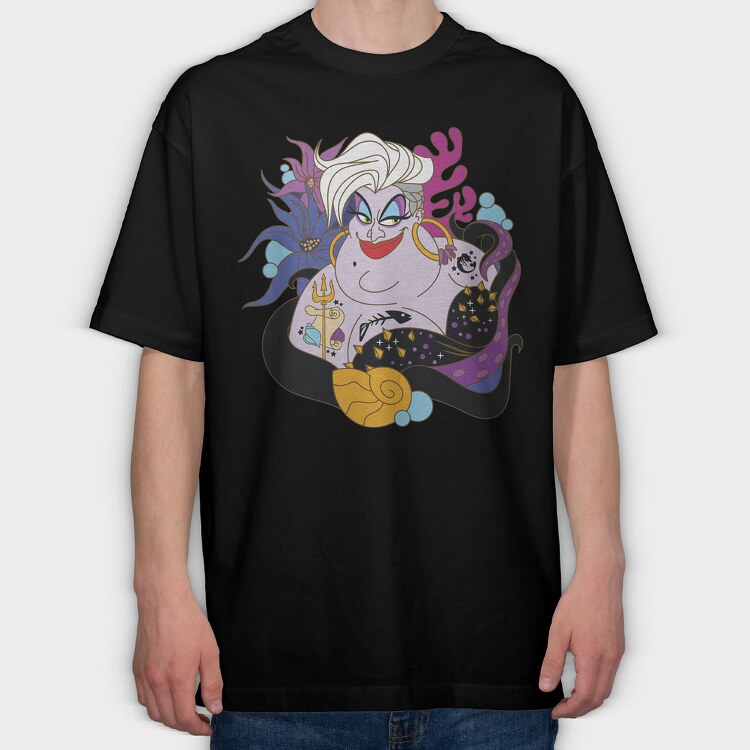 Villanas Disney Ursula D, Tricou Oversize Barbati (Unisex)