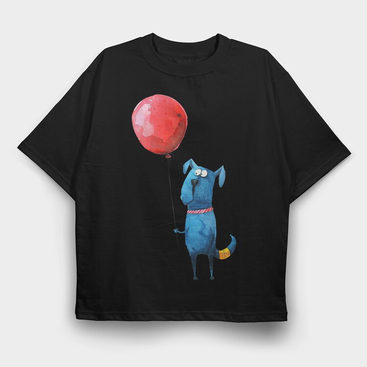 Balloon Dog Happy, Tricou Oversize Barbati (Unisex)