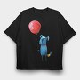 Balloon Dog Happy, Tricou Oversize Barbati (Unisex)