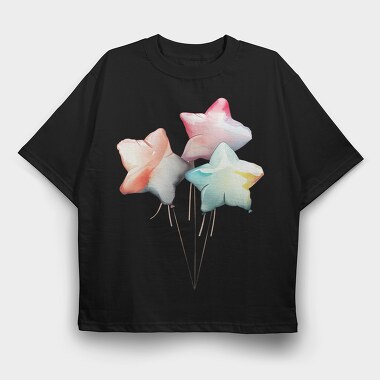 Balloons Star 33, Tricou Oversize Barbati (Unisex)