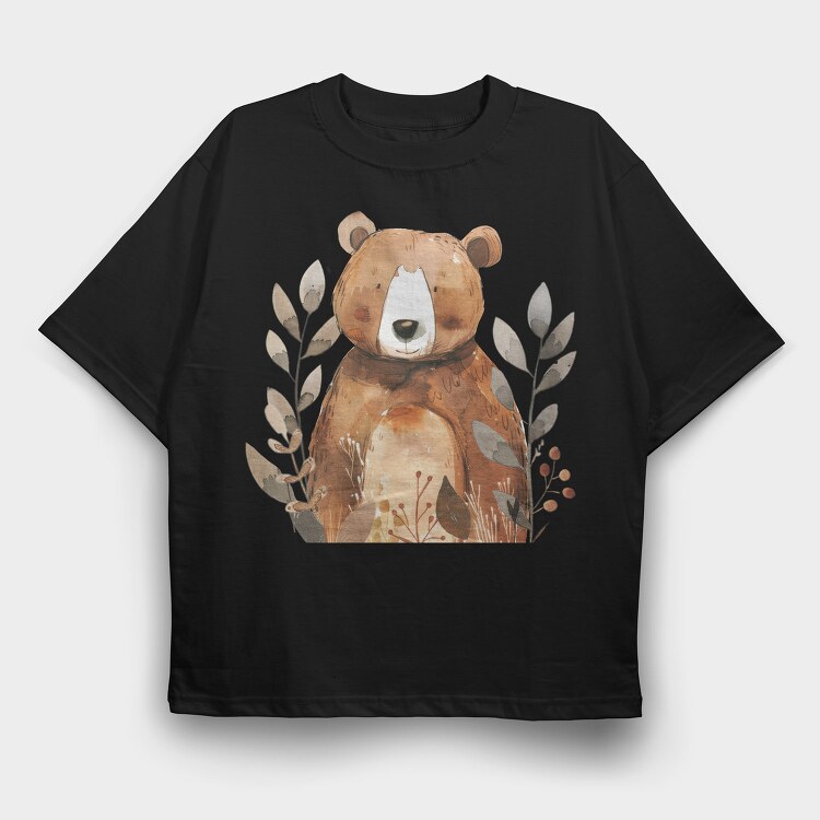 Bear Friends Forest, Tricou Oversize Barbati (Unisex)