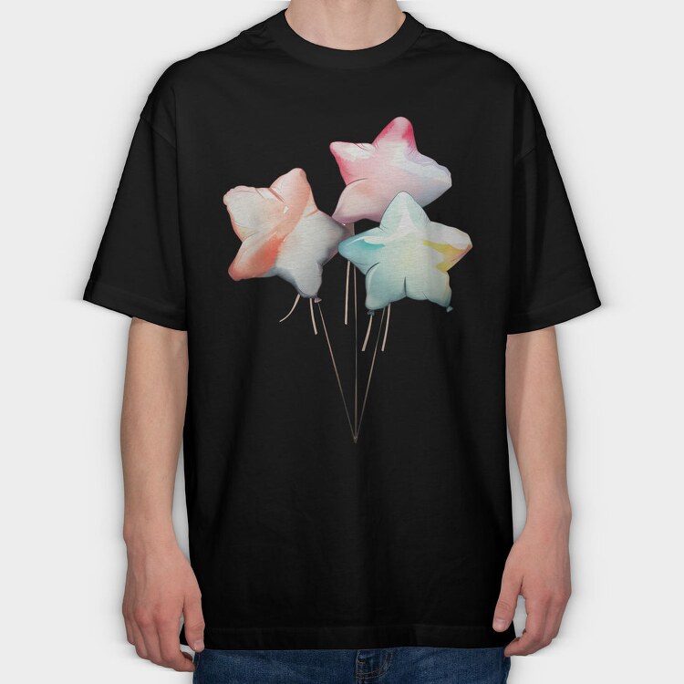 Balloons Star 33, Tricou Oversize Barbati (Unisex)