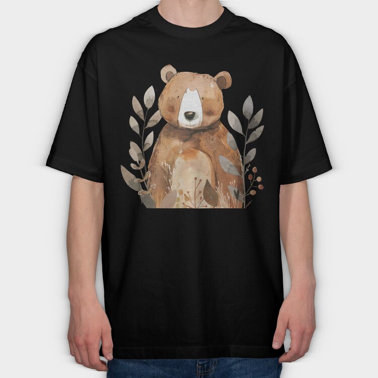 Bear Friends Forest, Tricou Oversize Barbati (Unisex)