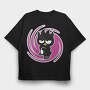 Cartoon Retro Badtz Maru 3, Tricou Oversize Barbati (Unisex)
